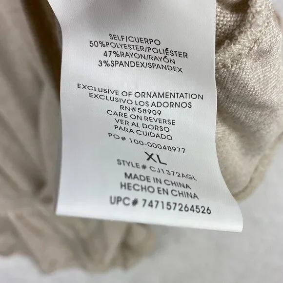 Copper Key Blouse Womens Extra Large Short Sleeve Lightweight Open Back Casual - Picture 7 of 8